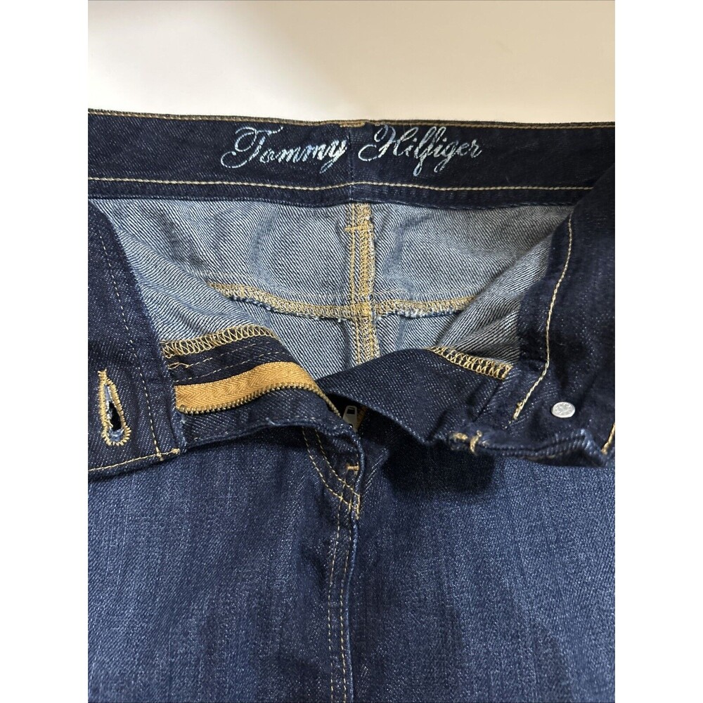 NWT Tommy Hilfiger Denim Blue Jean Skirt Size 16 Stretch Dark Wash - Picture 6 of 8